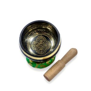 Cuenco 8.5 cm Vajra Negro Con Cojin Y Palito
